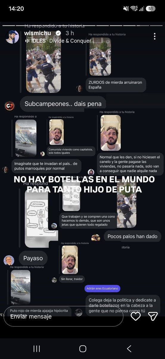 franco1042603's tweet photo. "No hay botellas en el mundo para tanto hijo de puta" 
Lindo cambio pegó el violín de wismichu jajaja en cualquier momento se pone a pedir fotos a menores en chatroulette https://t.co/attqm8U2Lx