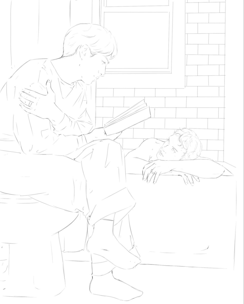 borntooblue's tweet photo. wip of shane reading to ilya children book from his childhood to practice russian https://t.co/1RgIZm0J5M