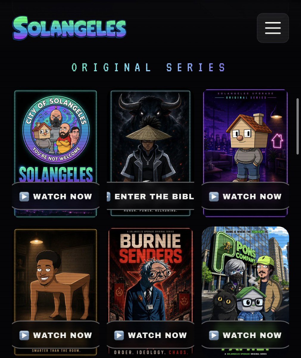 Aveirobrains001's tweet photo. Solana memecoins just got their own city.

$SOLANGELES is building an entire cartoon universe around the culture.

Shows. Characters. Chaos. Games. A creative studio. Even rewards for the people keeping the city alive.

This isn’t just another meme site. @solangelestv 

Welcome to SolAngeles 🌴🏙️

https://t.co/BE7gxDTcgP