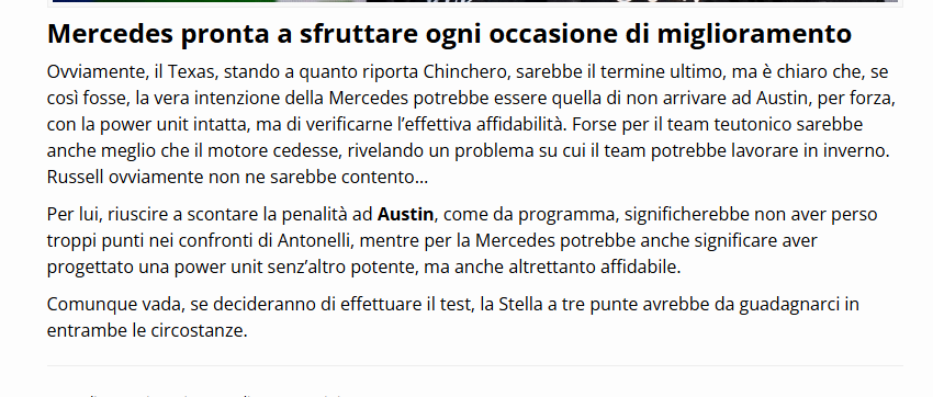 icelady8704's tweet photo. @MercedesAMGF1 @akkodis_global The Italian press wrote on 18/09/2026 that George would be used as a guinea pig to test the PU’s reliability  and that it might’ve been better if it failed, exposing an issue to fix over winter. Now that it happened today, what do you have to say? https://t.co/9umBkNorf0