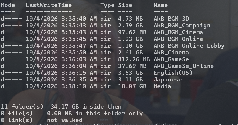 12atatosk's tweet photo. If you're wondering why the sound and music in Ace Combat 8 is so good, there's 34GB of Music/Soundtracks/Dialogue/Effects in the game.

No wonder why it's a 140GB install. https://t.co/t7ZfL3k6d0
