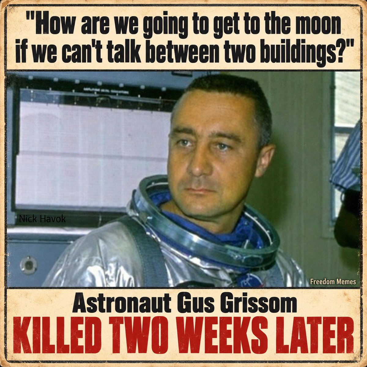 FreedomMemesIRL's tweet photo. Hey @Grok! Help me explain this to my wife 😂

If Apollo’s computer was about 0.000085% as powerful as a smartphone… how did we land men 240,000 miles away in 1969, launch them off the Moon, and redock with a spaceship moving thousands of miles an hour?

Then NASA couldn’t find the original moonwalk telemetry tapes.

Artemis II launched on April Fools’ Day in 2026 for a flyby… and we’re still waiting to walk there again.

Explain it without acting smug.
