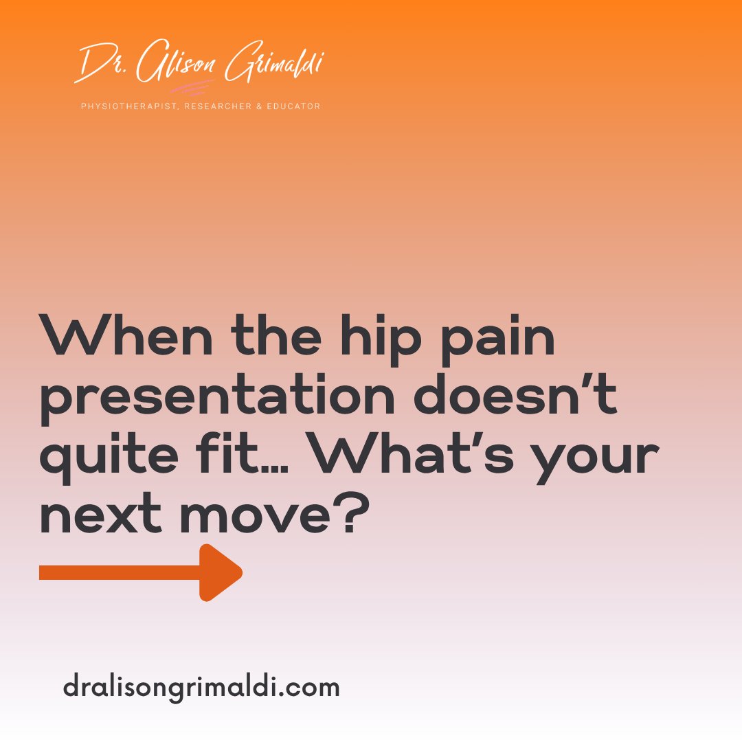 alisongrimaldi's tweet photo. 🧠 Great hip care isn’t always about having the perfect answer. It’s about knowing how to work through uncertainty.
🎓 Hip Academy supports physios with practical education, clinical resources, research insights and expert guidance from Dr Alison Grimaldi

https://t.co/N37lZGRNvT https://t.co/d4mwMtWCJr