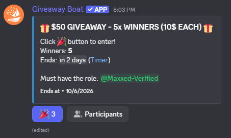 Demaux's tweet photo. 🎁 50$ DISCORD GIVEAWAY - 5x WINNERS 🎁

Discord in the comment.

💎BONUS 10$ GIVEAWAY: RT, like and drop $SOL addy. https://t.co/FuctaRVASC