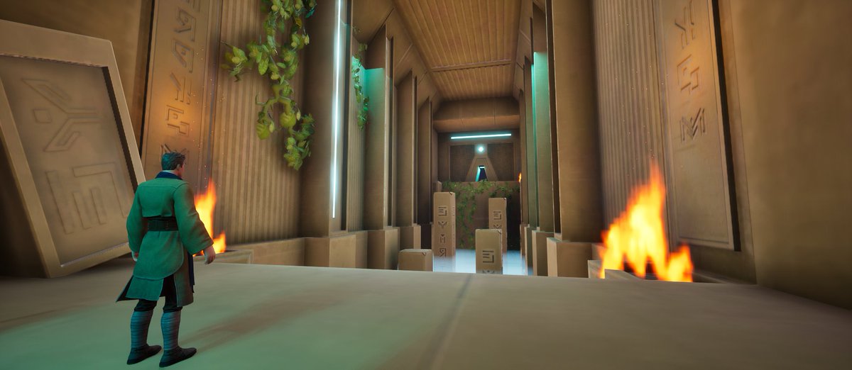 Dontiki33's tweet photo. Back after a few weeks with no internet. I’ve been building the interior parkour for Force Academy’s temple—modular trial rooms, stepping stones, and moving ledges.

#UEFN #FortniteCreative #GameDev https://t.co/cEbgD6R1Ol