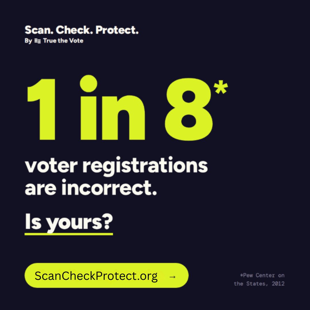 TrueTheVote's tweet photo. Don't wait until you're at the polls to find out something's wrong. Check your registration today. 

https://t.co/jfsJrTU6zB https://t.co/C7AQRNffML