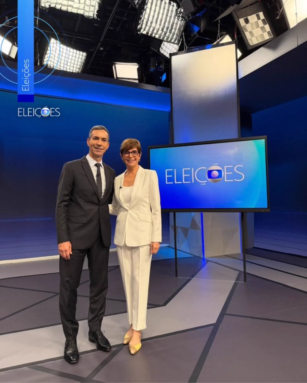 CHOQUEI on X: "🚨VEJA: Apuração começou na TV Globo com César Tralli e Renata Lo Prete. #Eleições2026" / X
