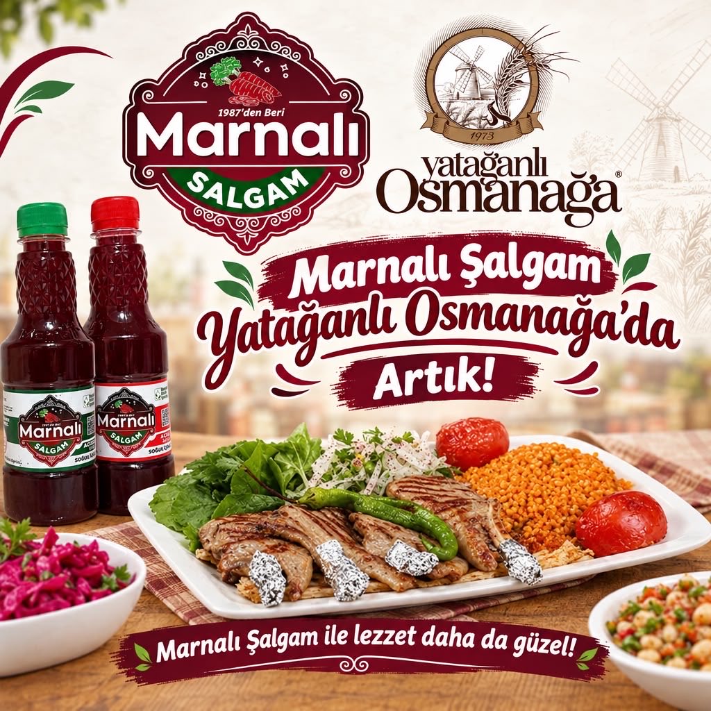 h_guden's tweet photo. Geleneksel lezzet buluşması! 🤝
Marnalı Şalgam’ın ferahlatıcı ve doğal lezzeti, Yatağanlı Osman Ağa’nın eşsiz kebap ve ızgara çeşitleriyle artık bir arada! 😋
Müdavimi olduğunuz lezzetleri Marnalı Şalgam’ın tamamlayıcılığıyla taçlandırmak için Yatağanlı Osman Ağa’ya bekliyoruz. 🥘🍷
Afiyet olsun!
#MarnalıŞalgam #YatağanlıOsmanAğa #Lezzetİkilisi #Şalgam #KebapKeyfi #GelenekselLezzet #Muğla #Yatağan #Yemekteyiz