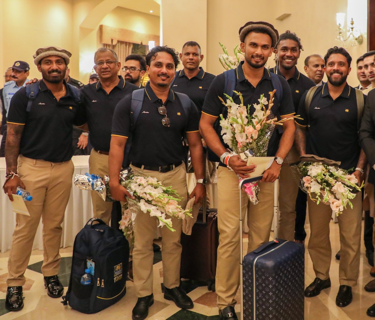 TheRealPCB's tweet photo. 📸 Sri Lanka team arrives in Islamabad ahead of the T20I series 🛬

#PAKvSL https://t.co/8IqOh7kgB0