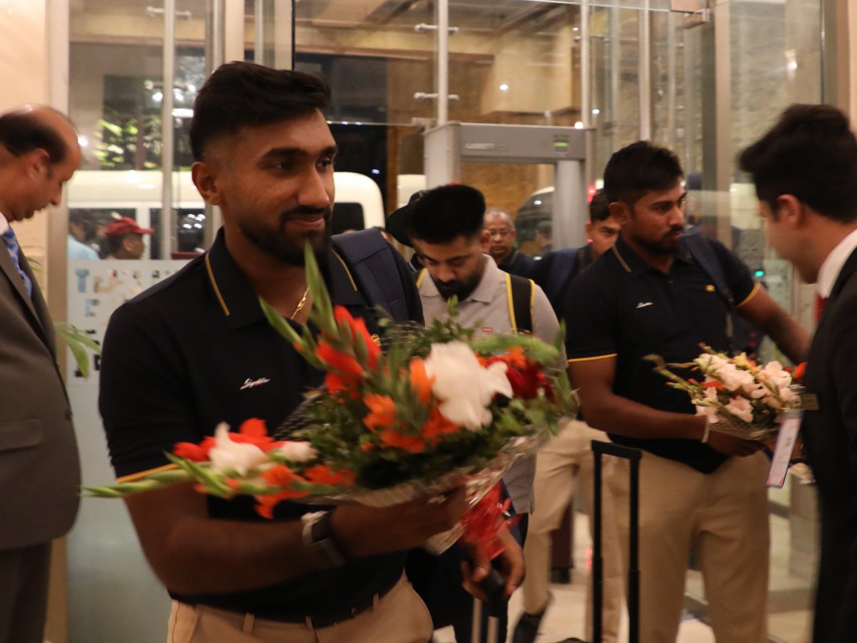 TheRealPCB's tweet photo. 📸 Sri Lanka team arrives in Islamabad ahead of the T20I series 🛬

#PAKvSL https://t.co/8IqOh7kgB0