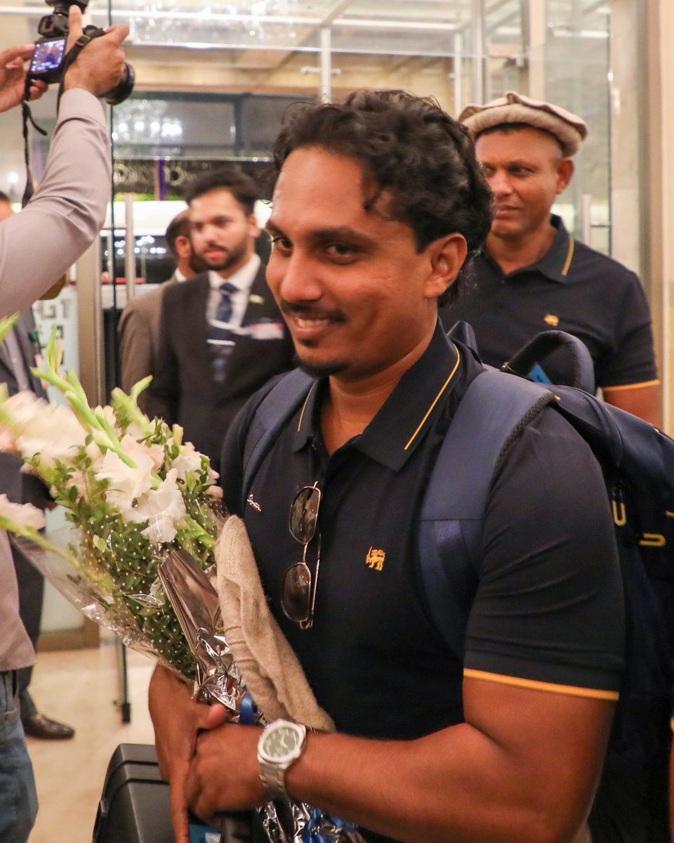 TheRealPCB's tweet photo. 📸 Sri Lanka team arrives in Islamabad ahead of the T20I series 🛬

#PAKvSL https://t.co/8IqOh7kgB0