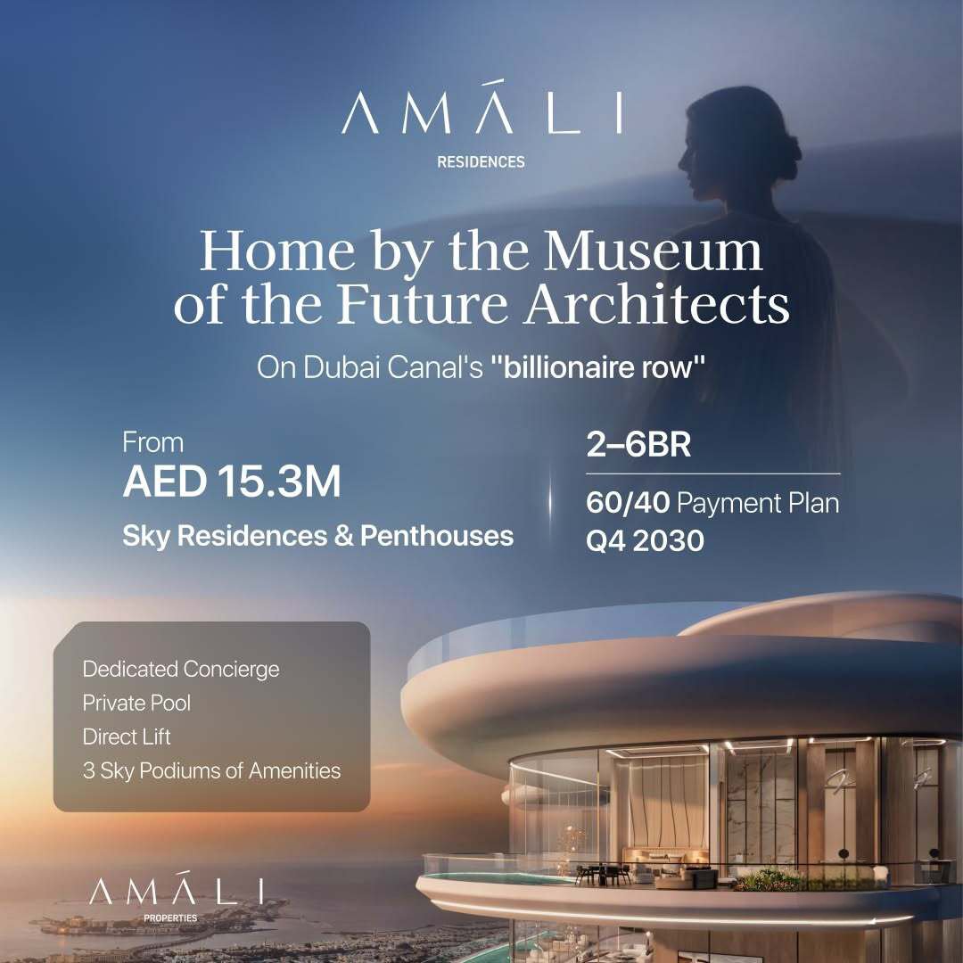 Kenzkdxb's tweet photo. 🚨 Amáli Residences | Dubai Canal 🌊  

⚫ Designed by Museum of the Future Architects
⚫ "Billionaire's Row" Location
⚫ 2-6BR Sky Residences &amp; Penthouses
⚫ From AED 15.3M | 60/40 Plan
⚫ Private Pools, Cryotherapy &amp; Direct Lifts  

DM for VIP allocation! 📩 https://t.co/KXVCbJ3vhO
