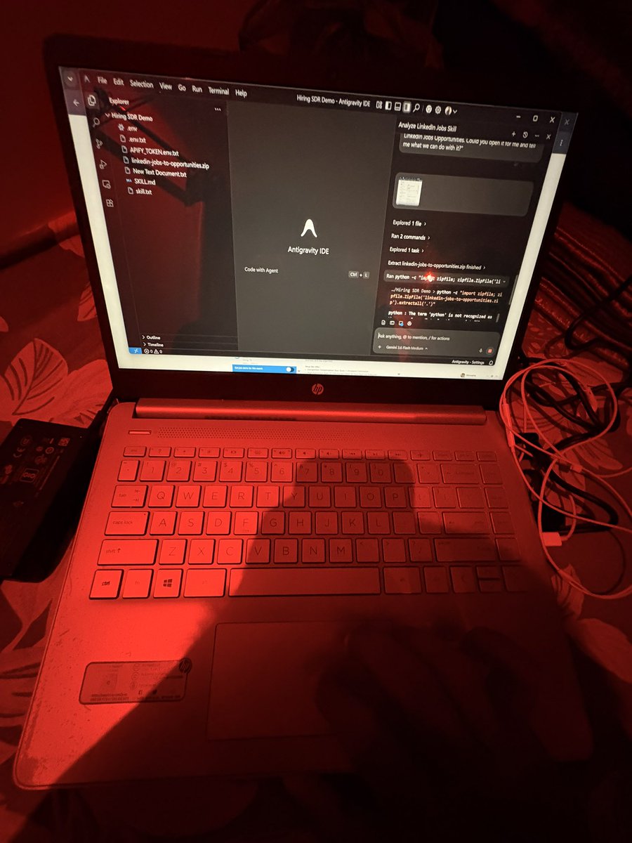 aisatyam's tweet photo. WEEK ZERO :- 

>Improved Meta Muse and Instinct that fixed my calendar .
>Tried Antigravity (1st Time 😅 )to build a HeyReach workflow .
>Typed 10K+ words into AI ( lol I do voice typing before😭)
>Ran VPN for 8+ hours all day 
>Less active on X, more focused on tools

Let’s go https://t.co/2F9jJ0rNoV