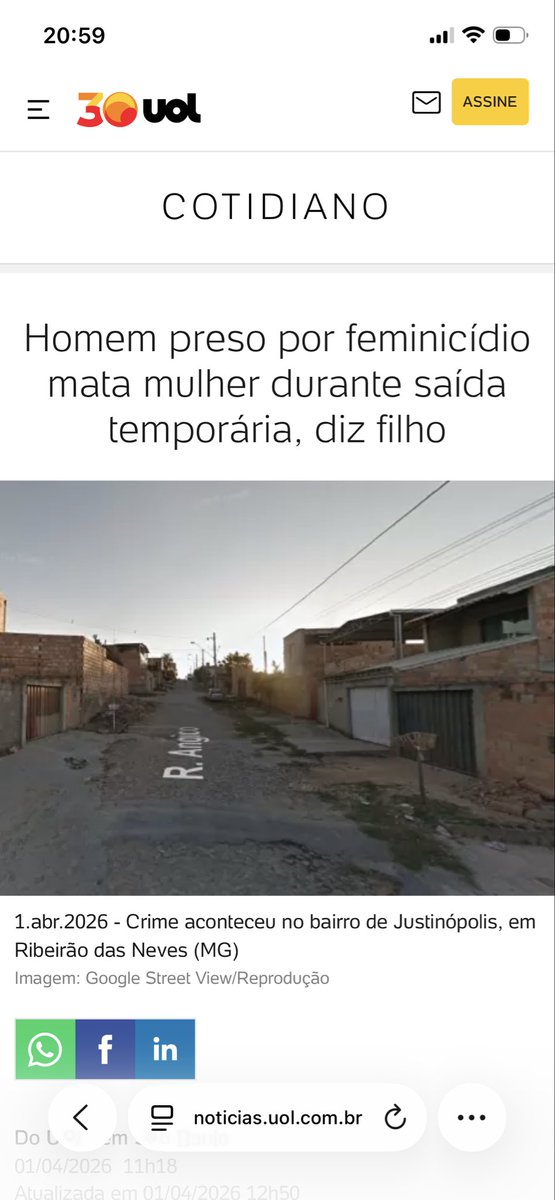 jamiro_quahy's tweet photo. @dandasantos05 Ah é? Então vc sabe que em média um feminicida tem 5,5 passagens pela polícia antes de cometer feminicídio?

Sabe que o Lula disse que “não compensa” acabar com a saidinha?

Diga que “não compensa” para as duas mulheres dessas reportagens. https://t.co/l6CQt9vjWa