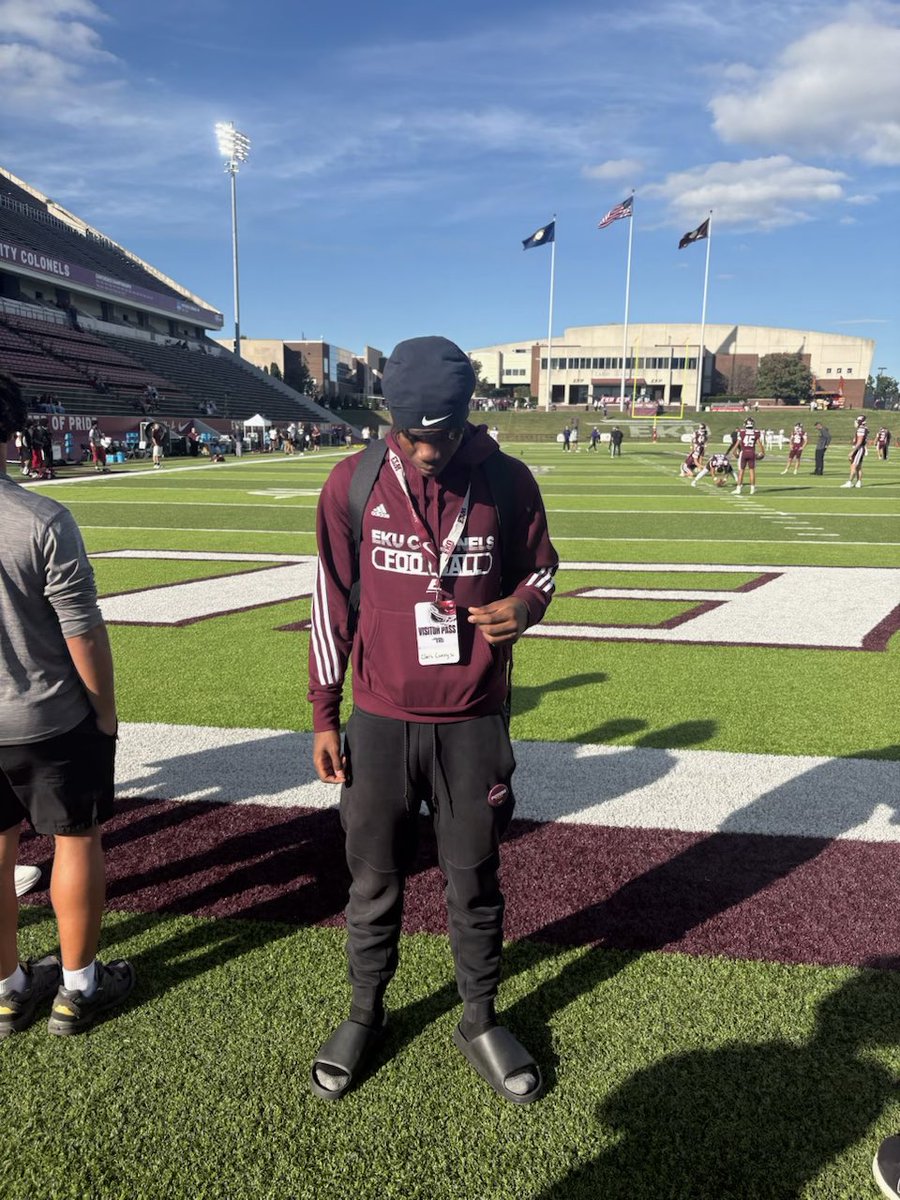 ItsChrisCurry's tweet photo. Happy to have my first visit at Eastern Kentucky University I had a great time and im excited to keep building relationship and learning more about the program. https://t.co/Gvmn8ybzmt