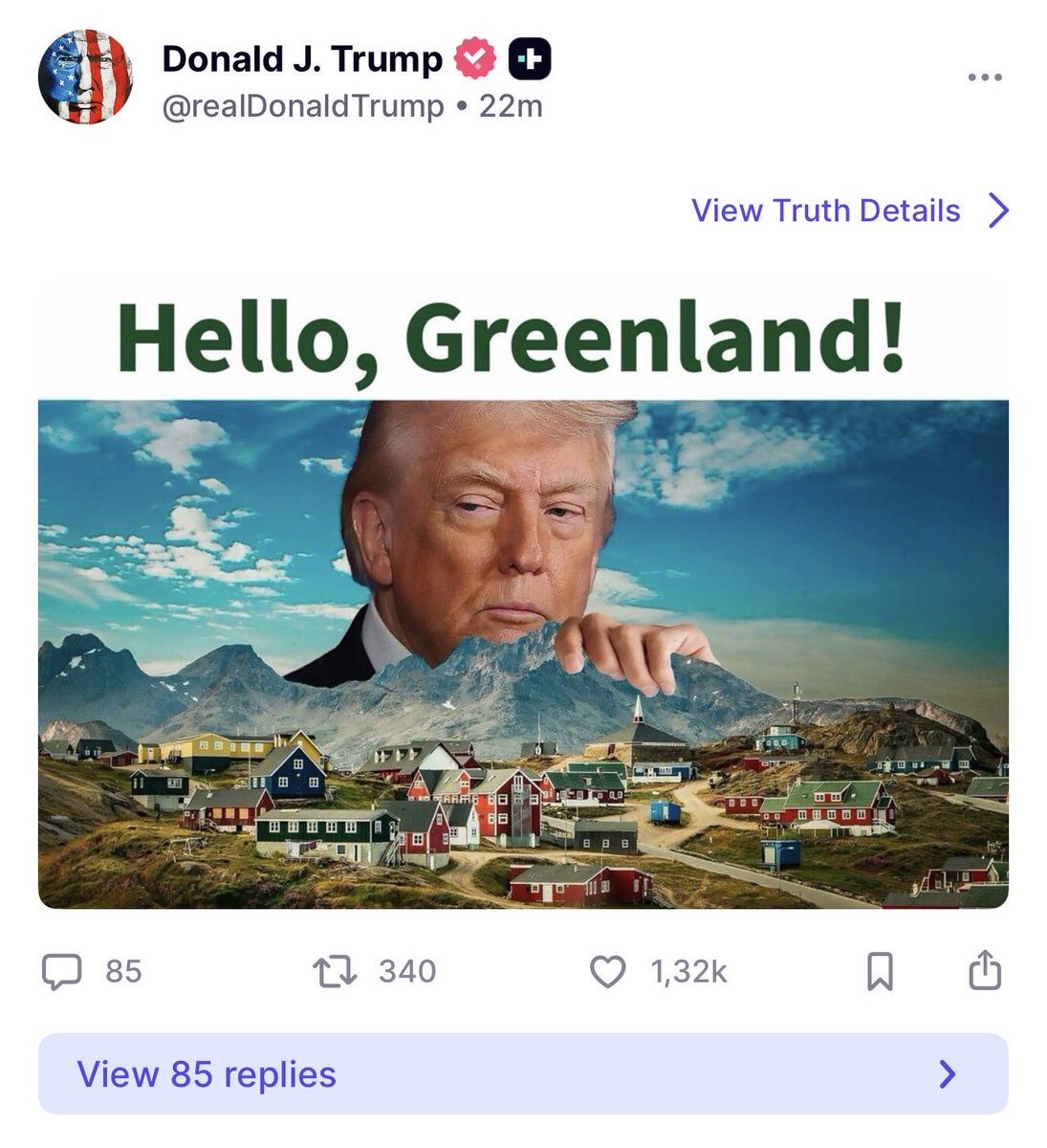OJoelsen's tweet photo. Here we go again… Have you already forgotten the agreement between Greenland, Denmark and the United States, Trump? Just stay away — Greenland is doing perfectly fine. 🇬🇱 https://t.co/LdX0bl5i6E