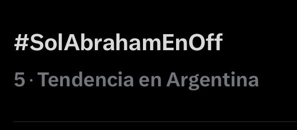 SolangistasOff's tweet photo. ¡Ya somos tendencia! QUE SUBA 

#SolAbrahamEnOff https://t.co/09pq8ZShuR