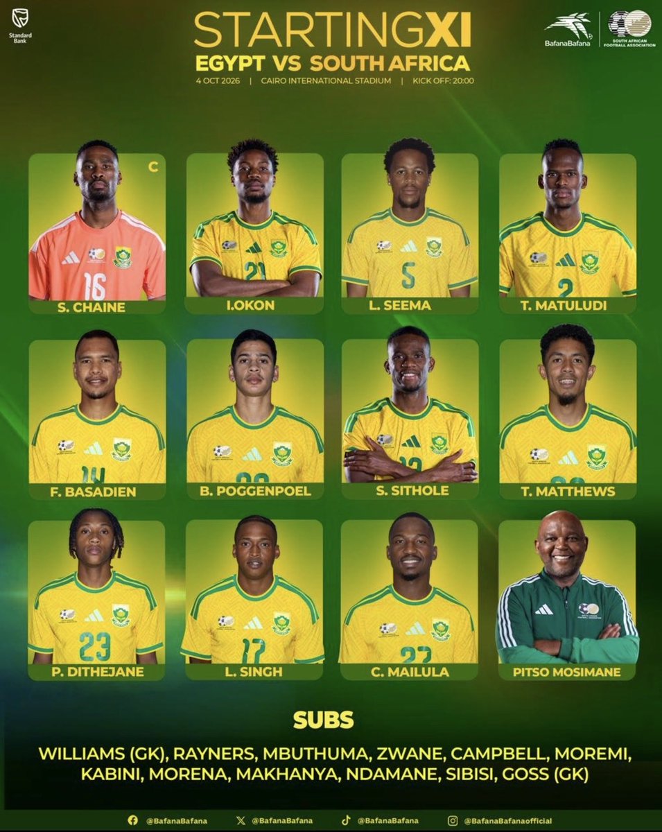 MbalulaFikile's tweet photo. Goodluck to our national team Bafana Bafana for their friendly match against the Pharaohs of Egypt. We trust in Pitso and the team to deliver the desired results for our beloved nation.

🇿🇦🇿🇦🇿🇦🇿🇦🇿🇦🇿🇦🇿🇦🇿🇦🇿🇦🇿🇦🇿🇦🇿🇦🇿🇦🇿🇦🇿🇦🇿🇦🇿🇦🇿🇦 https://t.co/aB5noZc7De