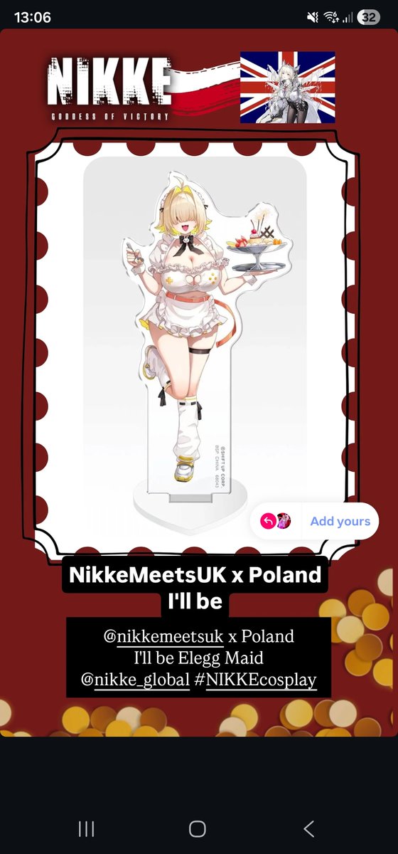 AliceGriever's tweet photo. I'll be Hosting @NIKKEMeetsUk in Poland, Krakow.
October 11th Sunday with many many fans.

I'm going to cosplay Elegg Maid ✨️

@NIKKE_en
#NIKKEMeetsUK #NIKKEMeetsUKxPoland #NIKKECreator #NIKKE #NIKKEcosplay https://t.co/JxMjktwpQr