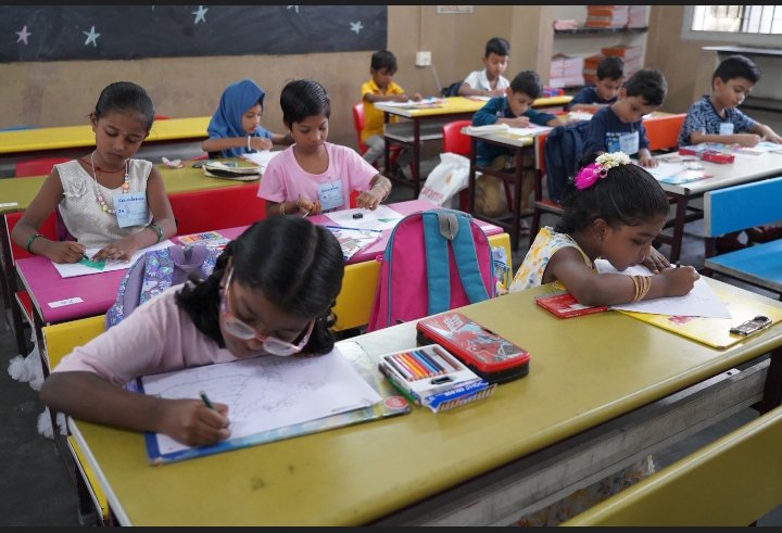 JayendraHss's tweet photo. The "JaykidsContest" was conducted on 3rd October 2026 at the school campus for children aged 3 to 10 years. Various competitions were organised to provide the young participants with an opportunity to showcase their creativity, talent and confidence. https://t.co/dQ5VTzCpex