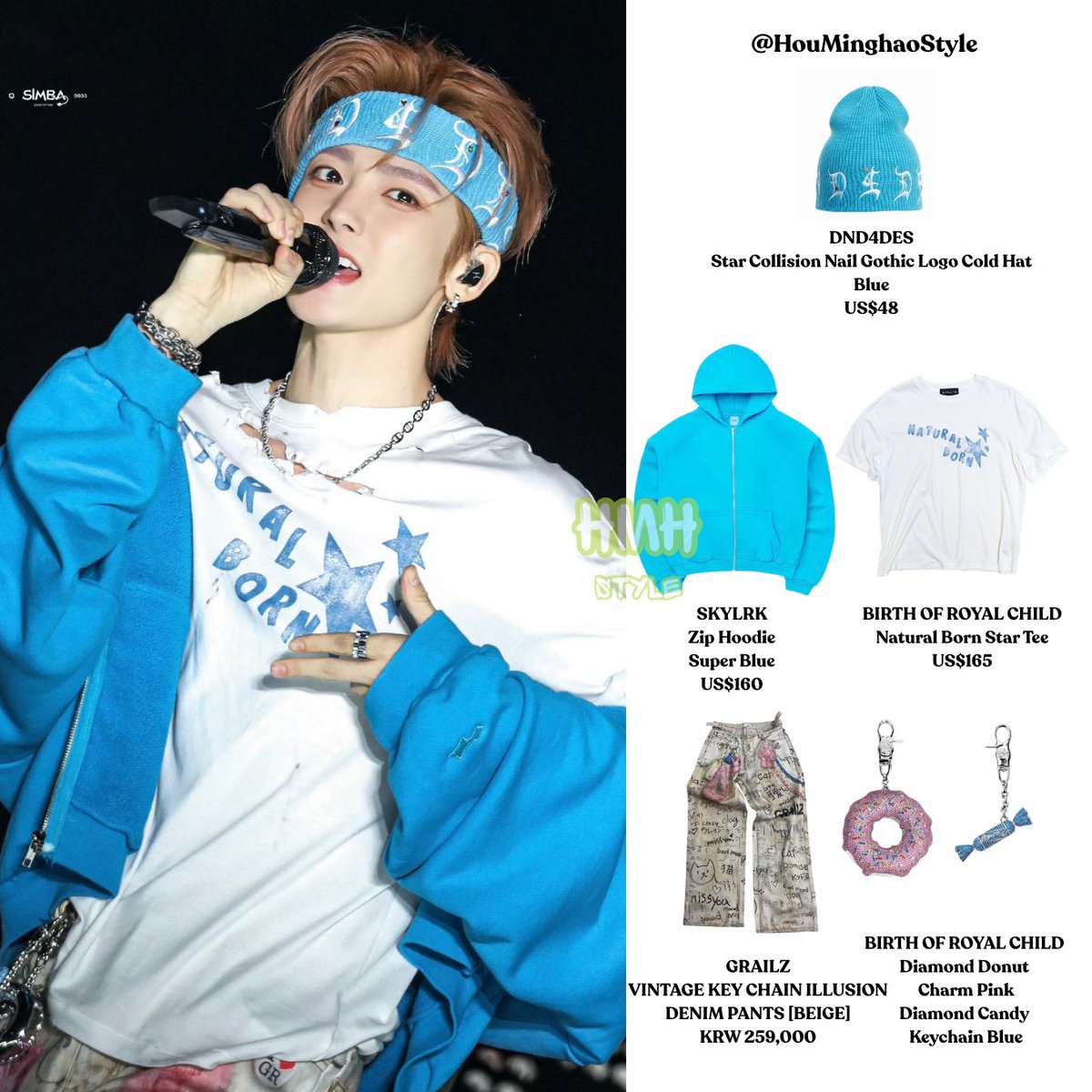 HouMinghaoStyle's tweet photo. 04.10.2026 | HMH STYLE

Hou Minghao at Nanjing Finless Porpoise Music Festival 🐬

He really customized EVERYTHING 
Hat → headband
T-shirt → torn himself
Pants → “HMH” written as the CAT

#HouMinghao #侯明昊 #HMHStyle https://t.co/2XKF0wRv1n