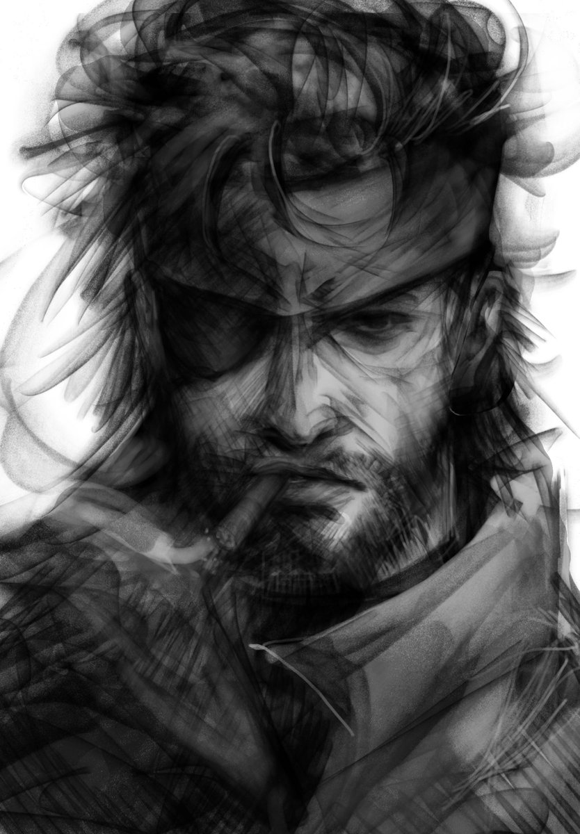 burbbzy's tweet photo. quick sketch #mgs https://t.co/dWn7w3qAhk