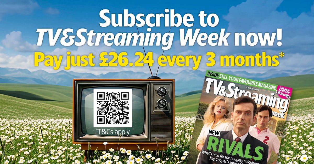 TVStreamingWeek's tweet photo. Subscribe to TV&amp;Streaming Week and get the latest issue sent to your home every week for less than the cover price! 

There are fab features, in-depth film and sport guides, and more channel listings than any other TV magazine. 

Scan the QR code to find out more and sign up! https://t.co/aHUrQtA8zo