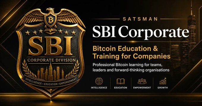 AZhyhun's tweet photo. Knowledge is the ultimate competitive advantage. Help your company navigate the evolving digital currency landscape with enterprise-ready Bitcoin education from Satsman.
🌐 Discover SBI Corporate: https://t.co/MFLZgxST3d
#ThoughtLeadership #EnterpriseTech #DigitalEconomy https://t.co/realNBjDw0