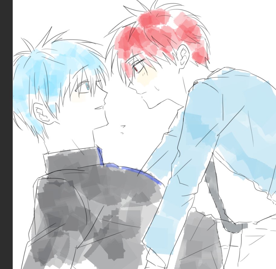Kkuroko__'s tweet photo. 완성안할거같아서 크롭 ㅠ 
중1카시랑 고1쿨코 만나는 상상 https://t.co/E9oQOHDvnA
