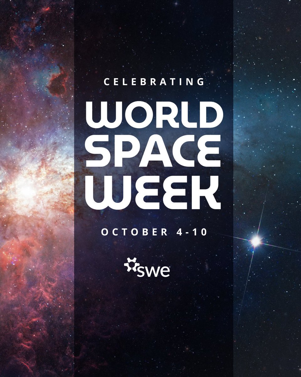 SWEtalk's tweet photo. It takes engineering to turn our curiosity about the universe into discovery.

This #WorldSpaceWeek, SWE celebrates the women in engineering helping expand what we know and shape the future of space exploration!

#WomenInEngineering #SpaceExploration https://t.co/bGUoyFAsck