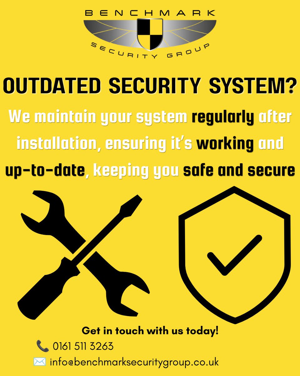 BenchmarkSGP's tweet photo. Get a free, personalised quote for your home or business security today!
Contact us for information about our services👇🏼
🔗 Head Office: 0161 786 7009
🔗 Installations team: 0161 511 3263
🔗 info@benchmarksecuritygroup.co.uk

#CCTVInstallation #SecuritySystems #GreaterManchester https://t.co/7W0gG8wIQt