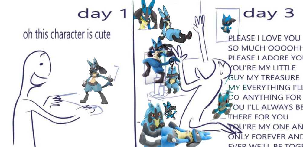 MorfisOm's tweet photo. stages of liking lucario https://t.co/wagg0uVZuz