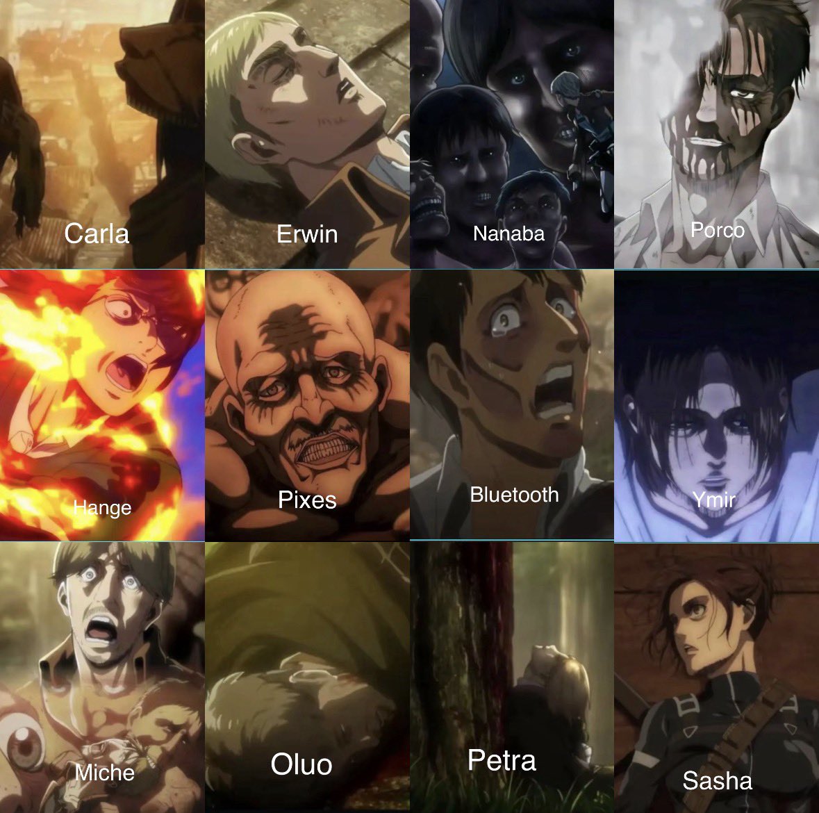 AdnaanJnr's tweet photo. Who had the saddest and worst death in Attack on Titan? https://t.co/1UfvUbgRi0