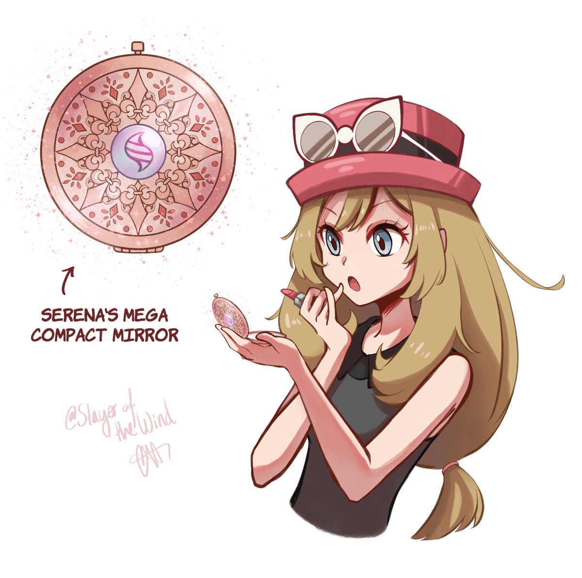 slayerofthewind's tweet photo. "Being fabulous and battling aren't mutually exclusive!"

A close up look at Serena's Mega Compact Mirror! https://t.co/HrLiobxuir