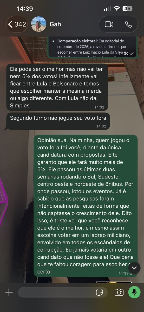 _yoh13's tweet photo. Meu irmão, desde 18 de Maio sem falar comigo, teve a pachorra de vir me pedir pra votar em Flávio no segundo turno. É 14 ou nada, filho! https://t.co/8xsU8EdotI