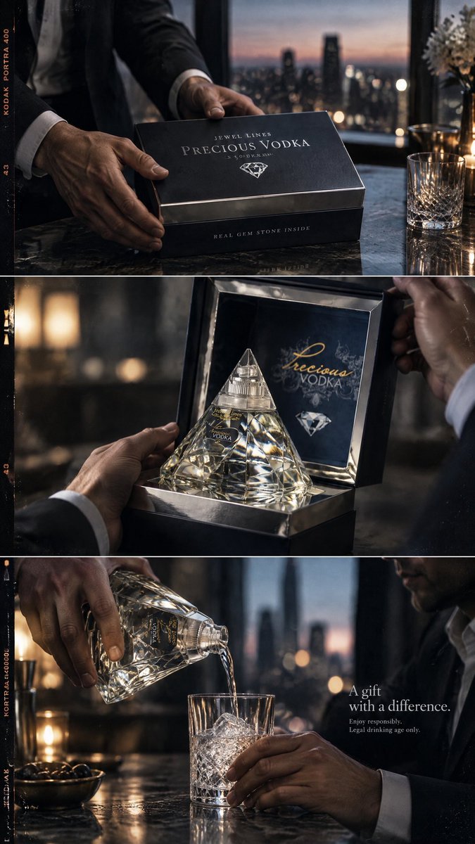 WitoldWpopiel's tweet photo. The pleasure begins with the reveal. ✨

Discover Jewel Lines Precious Vodka in its distinctive diamond-shaped bottle and elegant presentation box.

A gift with a difference. Who would you surprise?

#PreciousVodka #JewelLines #LuxuryGift #DiamondBottle

Enjoy responsibly. Legal drinking age only.