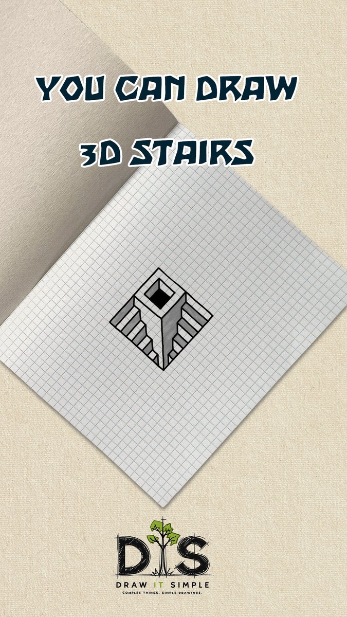 DrawItSimple_'s tweet photo. You CAN Draw #3d Stairs — Draw It Simple #howtodraw #stairsdesign #stairscase #arttutorials #drawingtutorials #architecturedrawing #comodibujar #desenez #menggambar #paanogumuhit https://t.co/qPI5fv8Ikb