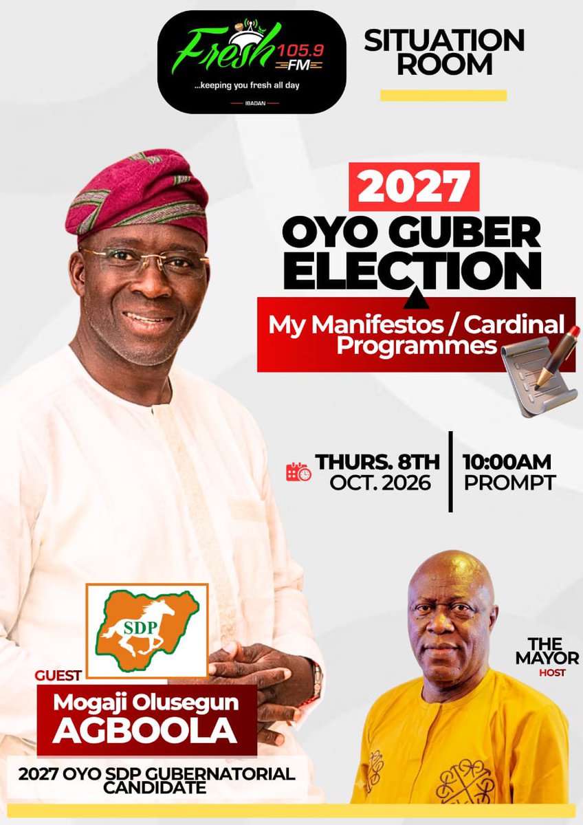 MAFOYAmvmt's tweet photo. Olusegun Agboola @ Situation Room https://t.co/U2nG8jn6Kc