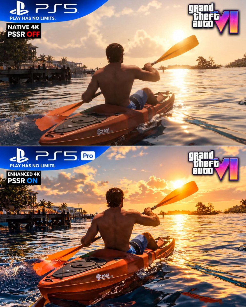 alpha_crafting's tweet photo. GTA VI - PS5 vs PS5 Pro https://t.co/8s1maZguPh