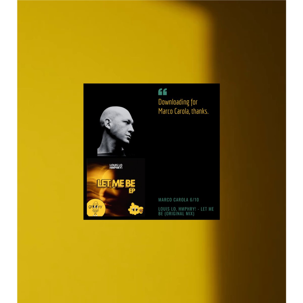 groovy_riddim's tweet photo. 💪🏻Another supporter of ‘Let Me Be’ by #louislo and #hmphry is @marcocarola!
🛒Get it now exclusively on @traxsource: https://t.co/xOSRb0J8qG https://t.co/zyi2jRFXeI