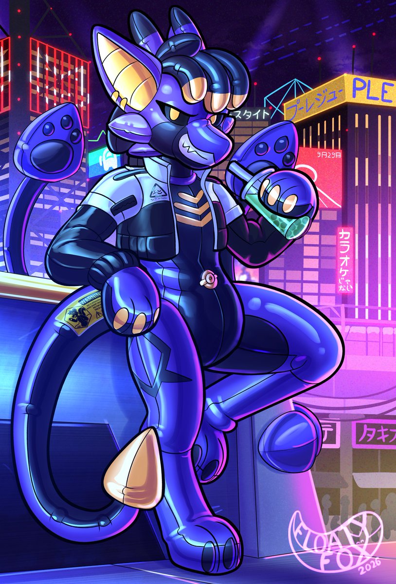 LuriosTragedy's tweet photo. Cyberpunk Pooltoy https://t.co/5c4KXjneOD