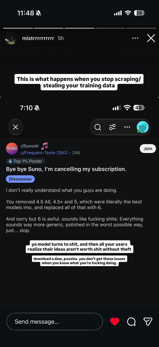 lizdekmusic's tweet photo. just an fyi for anybody still on the AI train : https://t.co/LJsLV7Kg20