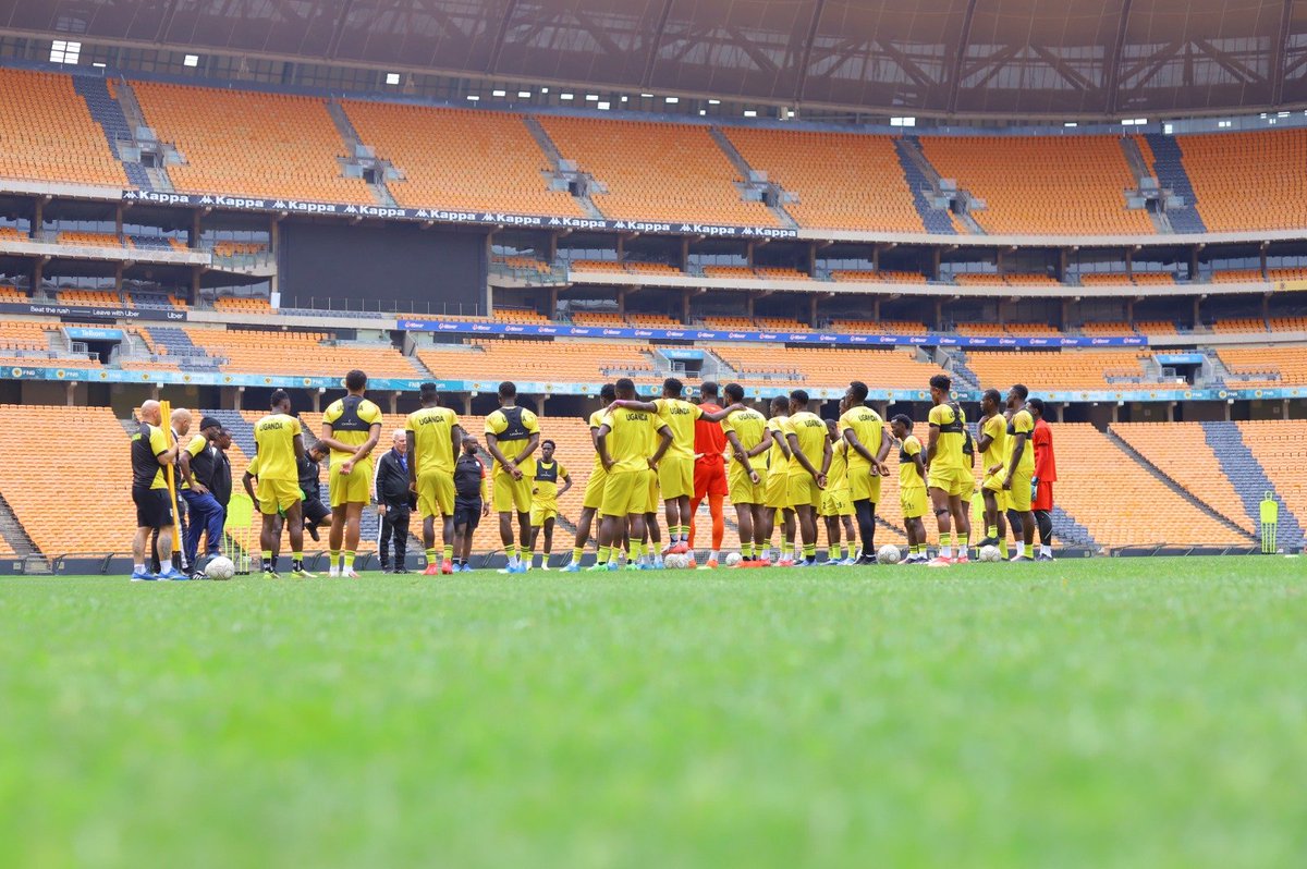 UgandaCranes's tweet photo. We've concluded our last training session ahead of tomorrow's DR Congo friendly. ✅️
#CODUGA | #UgandaCranes https://t.co/VDxvTsgXWi