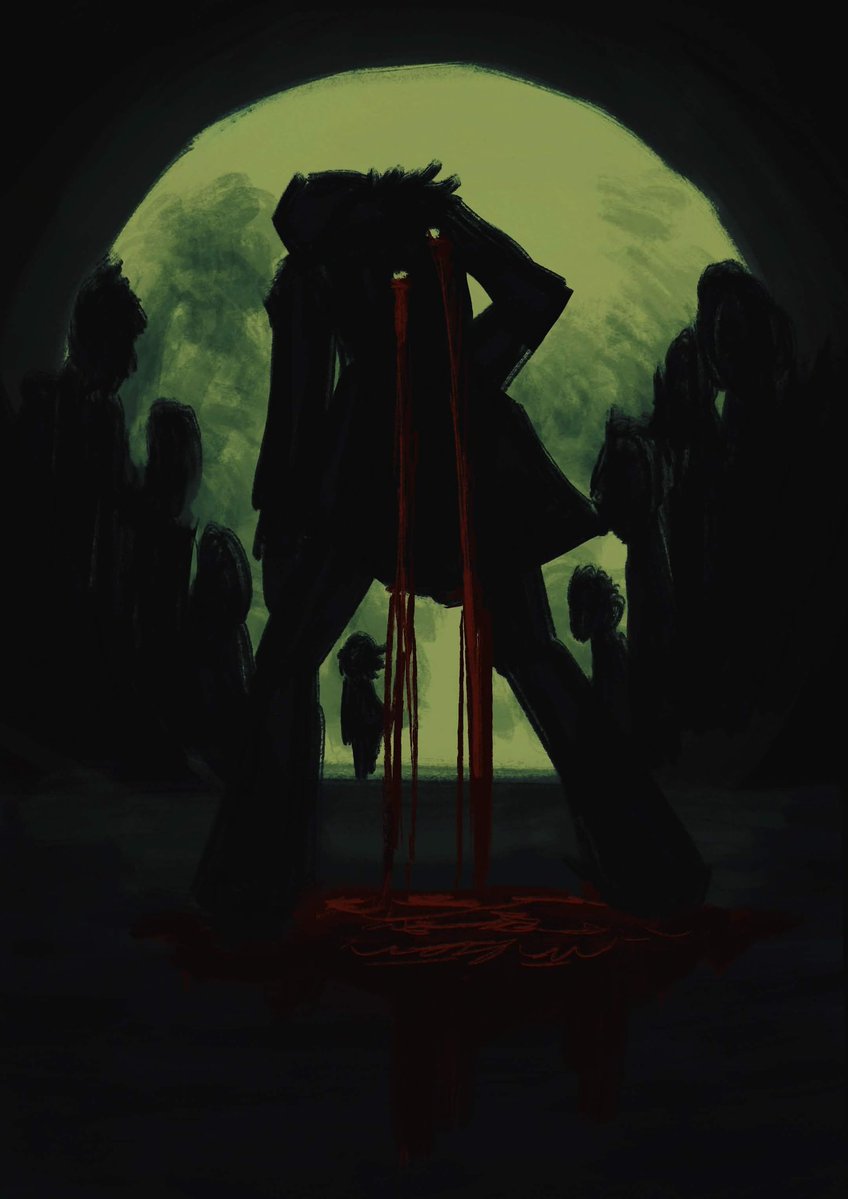 coyotesmercy's tweet photo. the rising of the moon #shinjiroaragaki https://t.co/ZKMykLTckU