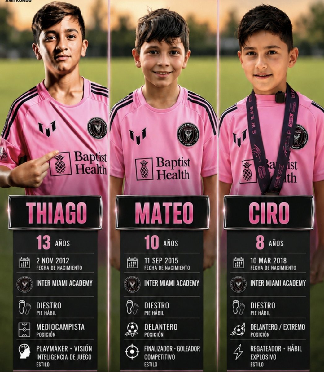 Joacmillo's tweet photo. Todas las características de los hijos de Messi:

Thiago, Mateo y Ciro.

¿Cómo la ven? 🇦🇷🐐 https://t.co/66pUcKzQhI
