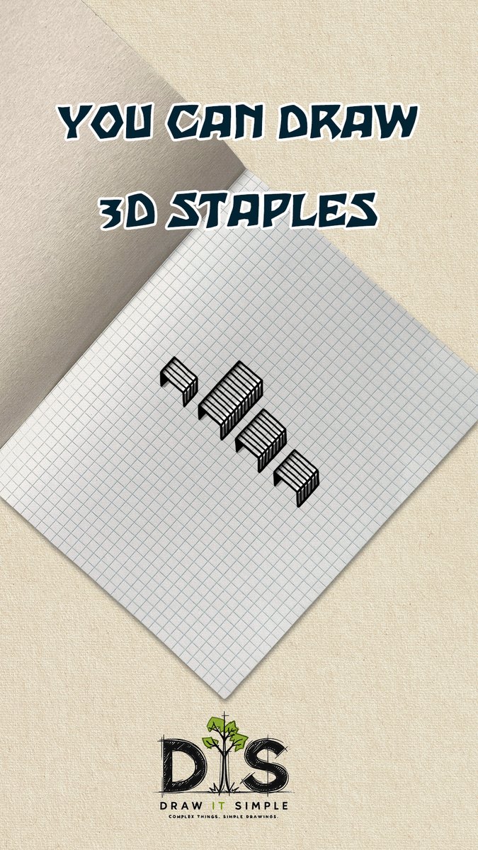 DrawItSimple_'s tweet photo. You CAN Draw #3d Staples — Draw It Simple #howtodraw #drawingtutorial #drawingchallenge #inkdrawing #arttutorials #drawingtutorials #staples #comodibujar #desenez #menggambar #paanogumuhit https://t.co/UCA0orRbTs