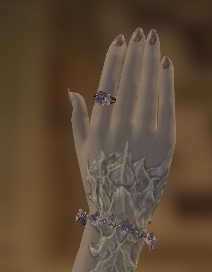 ff14_sam's tweet photo. 高いけどブレスレットと指輪
買っちゃったーʚ( ˘꒳​˘ )ɞ

羽角で見えないけどピアスは
ちゃんと🌸をつけてるよ✧( ᐛ )✧

お花で合わせてみたʚ( ˘꒳​˘ )ɞ https://t.co/Lf73TykIQs