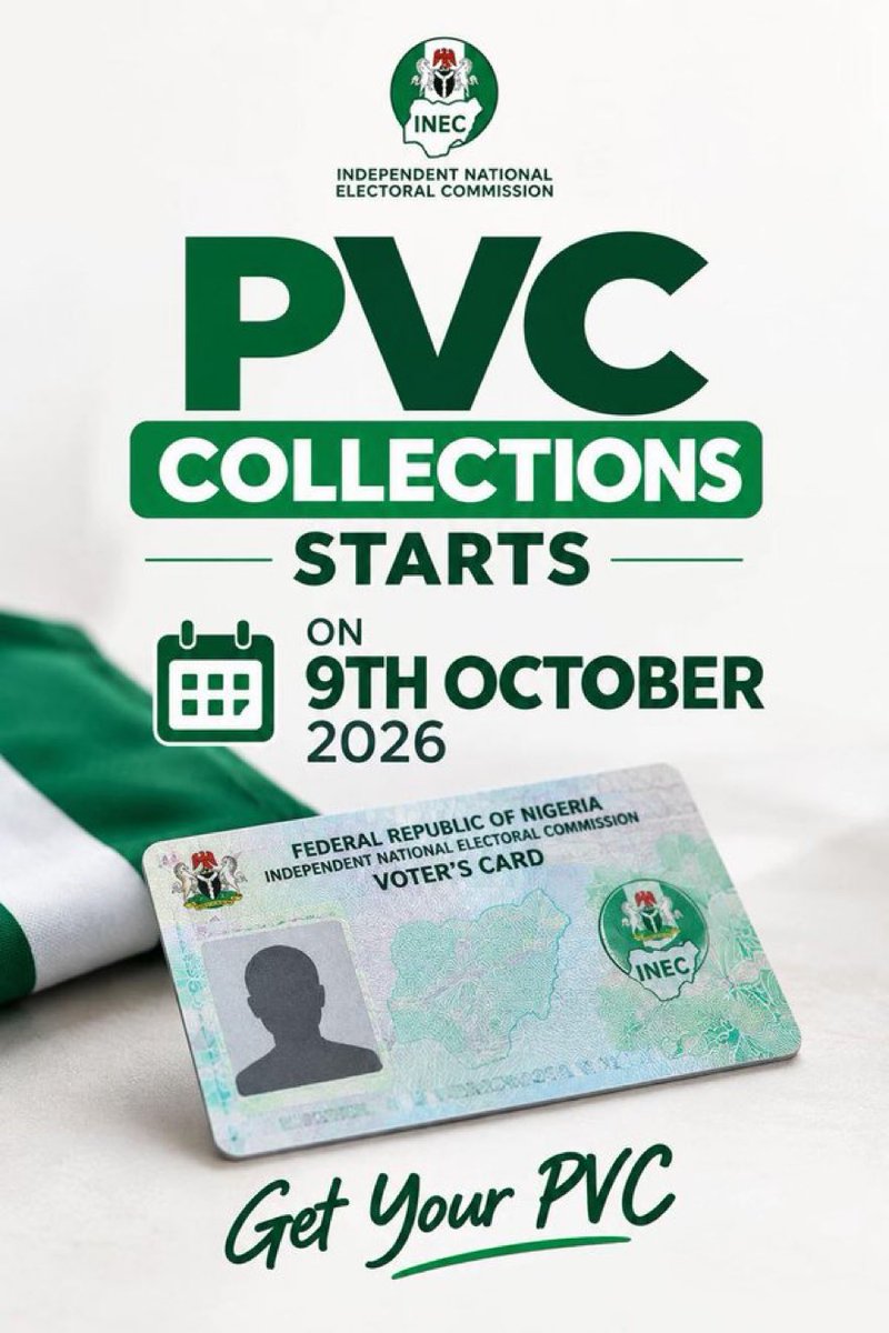 fynestPikyn427's tweet photo. Nigerians let’s not forget to make out time to collect our PVCs to kick Tinubu and gang of Crook and Criminals out. 
#NigeriaWillBeOK
#NogeriaIsOK https://t.co/0JOLP19HMH