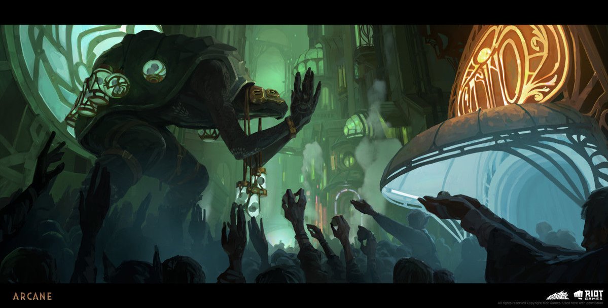alleycatblues's tweet photo. zaun reference art 💫  i just love the detail the deeper it goes https://t.co/WpoCix2jXm