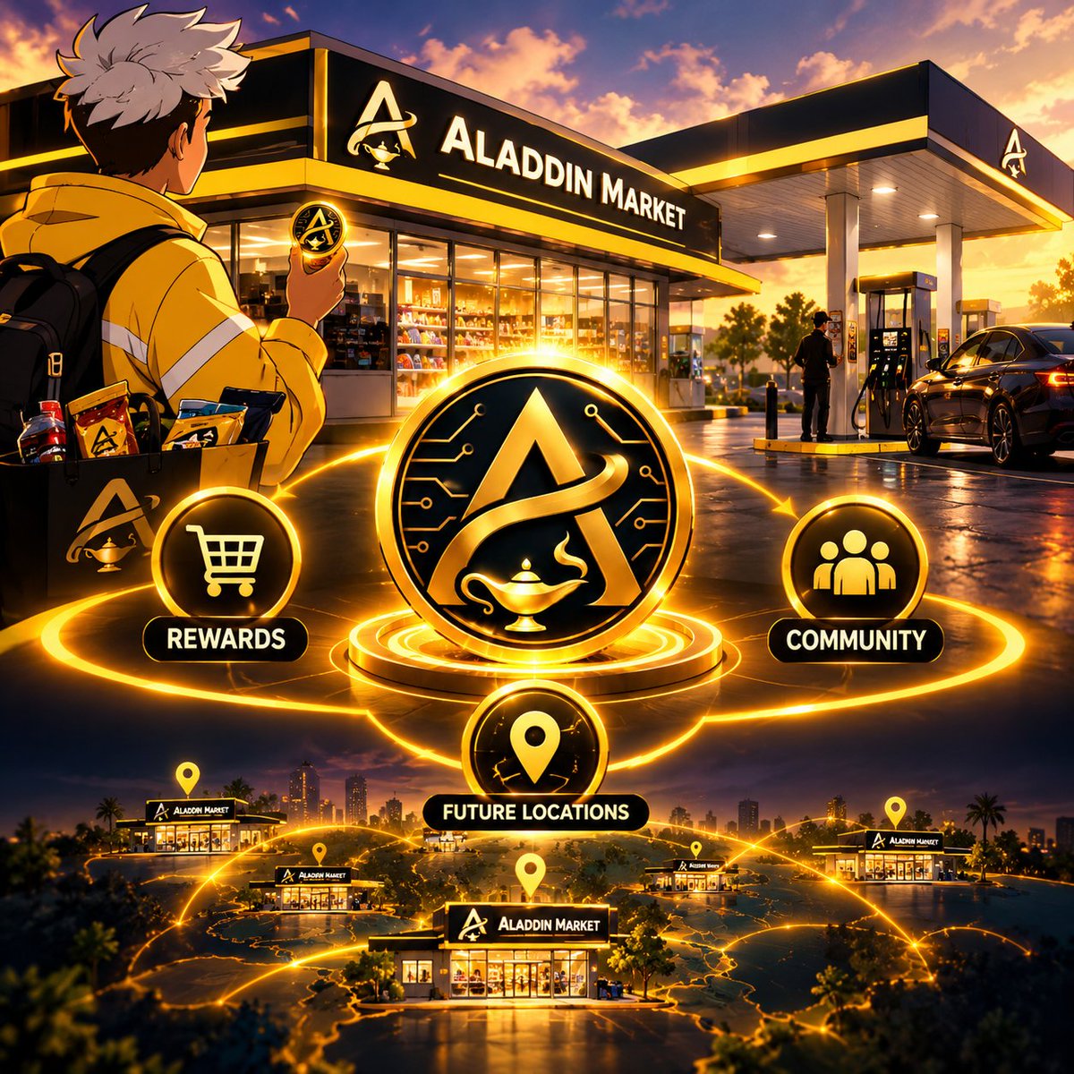 ALADDINCOI's tweet photo. ACRP is moving from an idea toward something we can actually test in the real world.

Our goal is to connect everyday purchases at Aladdin Market with a simple rewards experience, while giving $ALDN a meaningful role within the ecosystem.

The Founding 100 will be the first step.

Real customers. Real transactions. Real data.

We build, test, learn and scale.